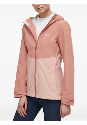 JACK WOLFSKIN Weiltal hooded colour-block performance jacket - Pink
