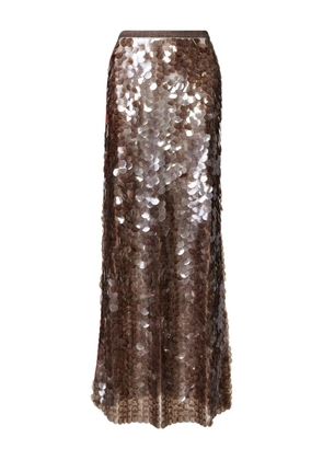 Fabiana Filippi sequin-embellished maxi skirt - Brown