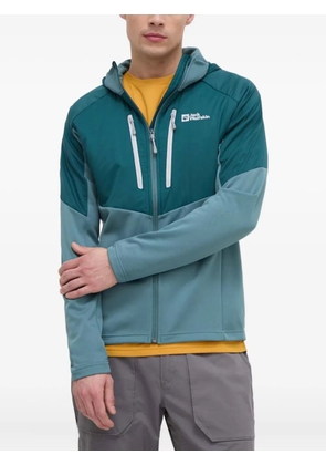 JACK WOLFSKIN hooded zip-fastening performance jacket - Blue