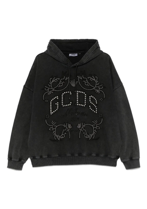 GCDS logo-patch hoodie - Grey