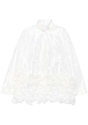 SHIATZY CHEN lace embroidery oversized jacket - White