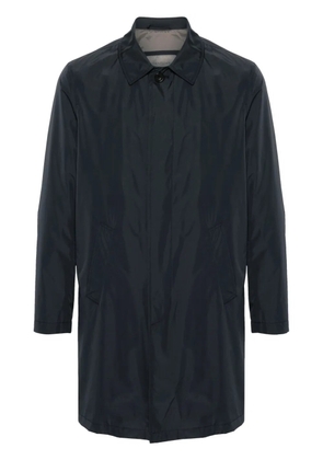 Corneliani spread-collar buttoned raincoat - Blue