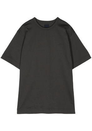 Juun.J logo-appliqué cotton T-shirt - Grey