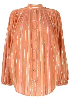 ZIMMERMANN stripe-pattern cotton-blend blouse - Orange