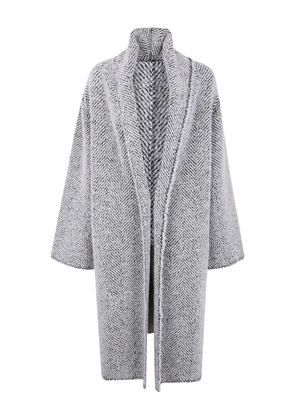 Alberta Ferretti herringbone-pattern coat - Neutrals