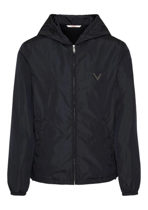 Valentino Garavani V-detail hooded jacket - Blue