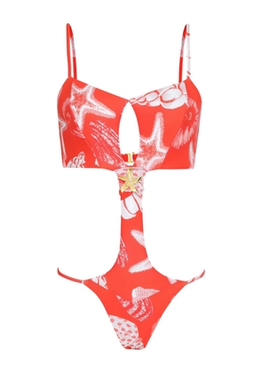 Amir Slama starfish-print swimsuit - Red