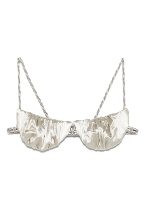 Isa Boulder Tiny Twist bikini top - Grey