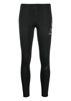 Y-3 logo-print running leggings - Black