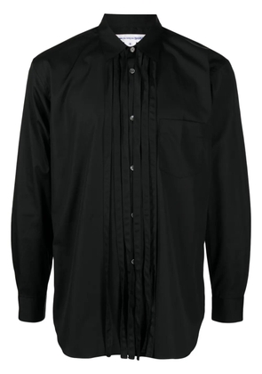 Comme Des Garçons Shirt pleat-detailing cotton shirt - Black