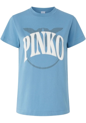 PINKO Logo and Birds T-shirt - Blue