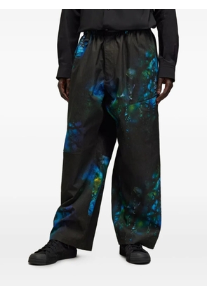 Y-3 abstract-print track pants - Blue