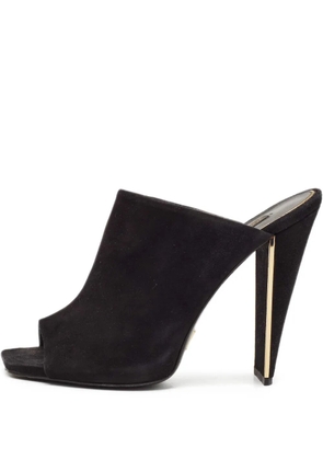 Louis Vuitton Pre-Owned 85mm suede mules - Black