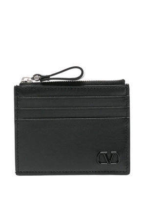 Valentino Garavani VLogo Signature leather cardholder - Black