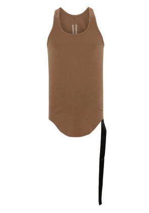 Rick Owens DRKSHDW longline cotton tank top - Brown