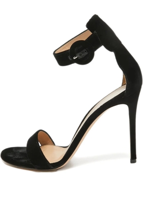 Gianvito Rossi pre-owned 120mm velvet sandals - Black