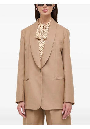 BOSS shawl-collar single-breasted blazer - Neutrals