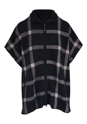 Kinross Cashmere zipped checked jacket - Black