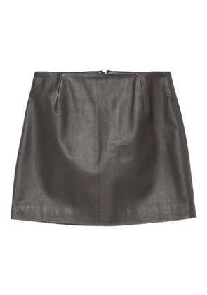 Blazé Milano leather mini skirt - Brown