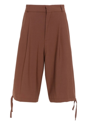 Bonsai pleat-detail shorts - Brown