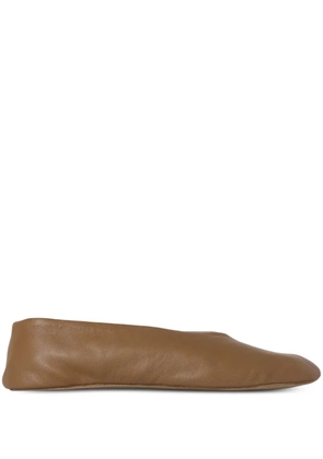 The Row Stella leather ballet flats - Brown