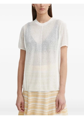 AERON knit short-sleeve T-shirt - Neutrals