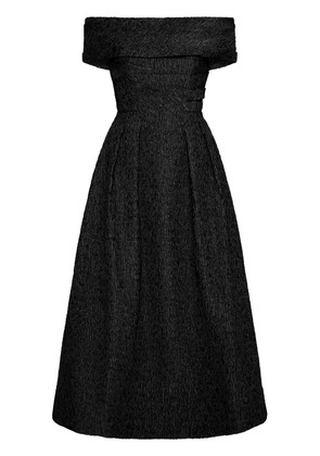 Rebecca Vallance Helene textured off-shoulder midi dress - Black