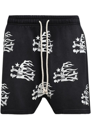 HELLSTAR skull-print shorts - Black