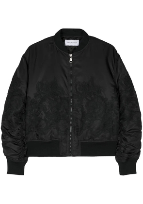 Viktor & Rolf floral-lace bomber jacket - Black