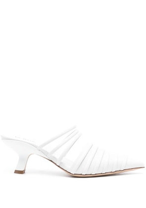 Vic Matie 65mm leather mules - White