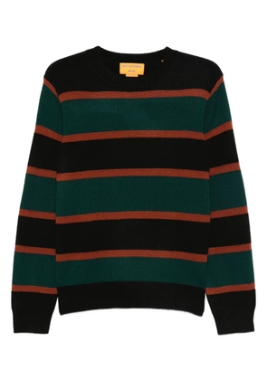 Guest In Residence striped crew-neck sweater - Green
