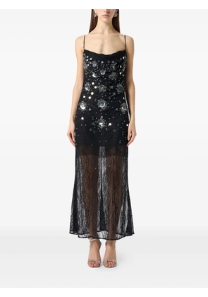 Blumarine sequin-embellished lace gown - Black