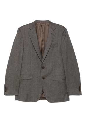 Canali herringbone wool suit - Brown