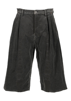 Doublet pleated corduroy shorts - Grey