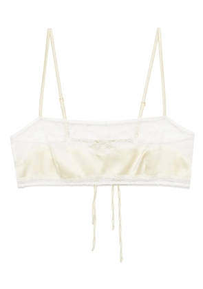 Kiki de Montparnasse tiered bandeau soft cup bra - Yellow