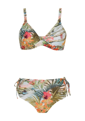 Lygia & Nanny Marcela tropical-print bikini - Green