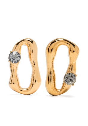 Forte Forte sculped crystal earrings - Gold
