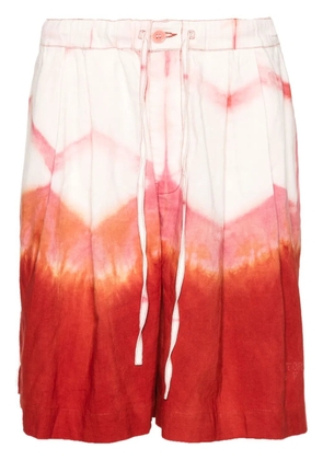 STORY mfg. Bridge Grapefruit Clamp-dye shorts - Red