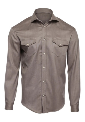Marco Pescarolo buttoned long-sleeve shirt - Brown