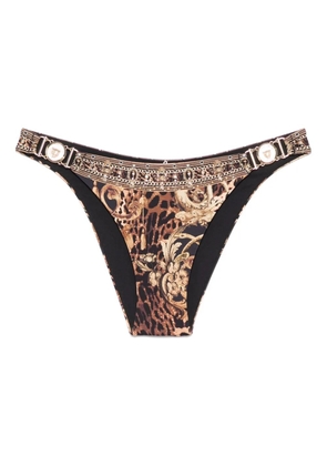 Camilla Era of Empires-print bikini bottoms - Brown