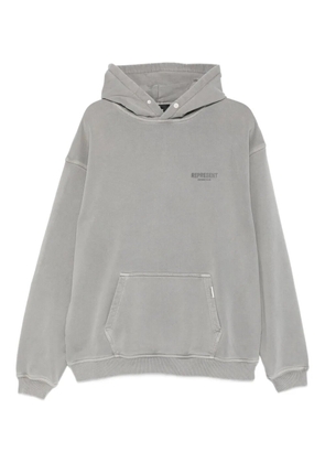 Represent logo-print hoodie - Grey