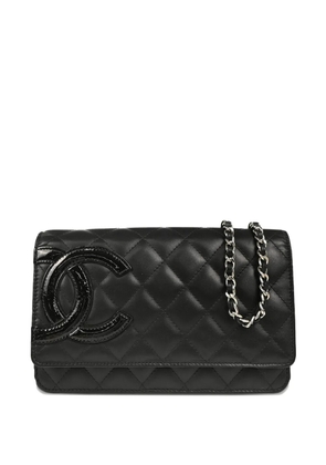 CHANEL Pre-Owned 2010 Cambon Ligne clutch bag - Black