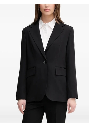 Sisley single-button notched-lapel blazer - Black