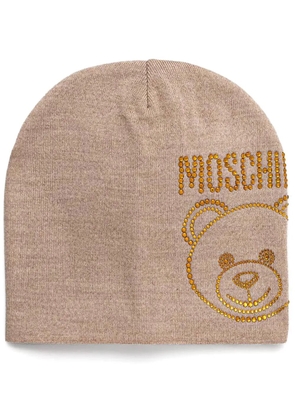 Moschino Teddy Bear wool beanie - Neutrals