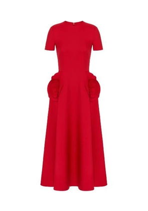 RED Valentino Valentino Rose Pocket Midi Dress