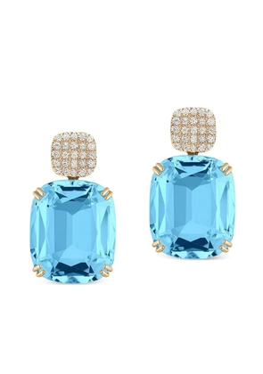 Goshwara 18K yellow gold blue topaz earrings