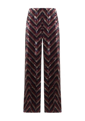 Pierre-Louis Mascia chevron-pattern trousers - Pink