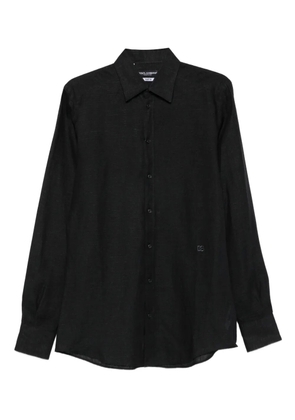 Dolce & Gabbana logo-detail long-sleeve shirt - Black