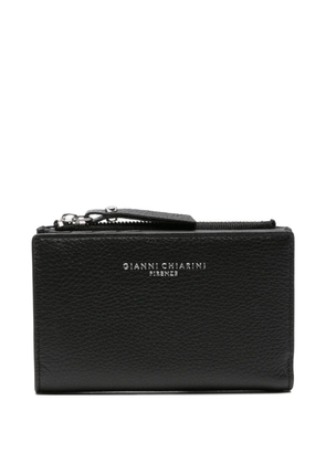 GIANNI CHIARINI grained-leather zip wallet - Black