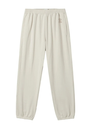 izzue elasticated-cuff track pants - White